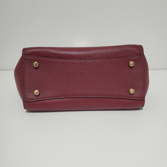 Coach Blake Flap Carryall Wine Crossbody Bag - Picture 11 of 12